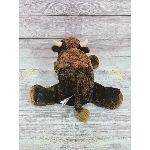 Mary Meyer Flip Flops Plush Buffalo Bison Bull Stuffed Animal Brown Floppy Soft - Picture 4 of 6